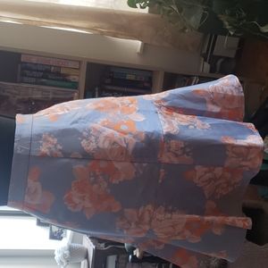 Blue/gray floral skirt